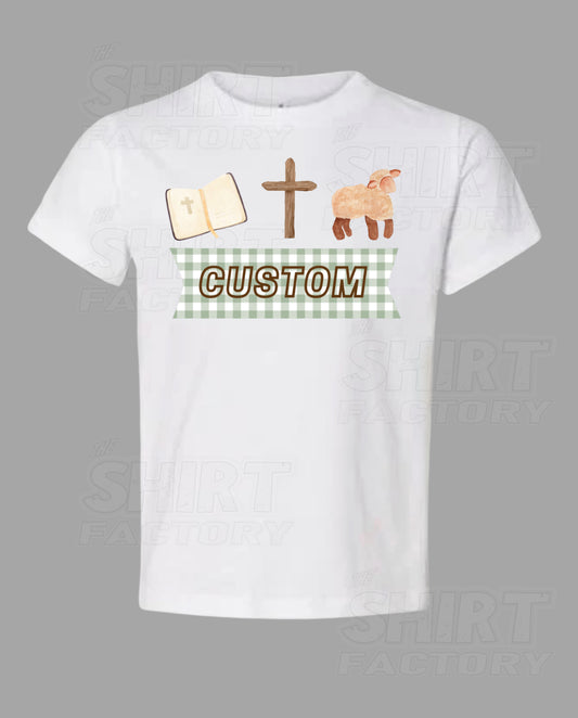 Bible Sheep and Cross Customizable Tee