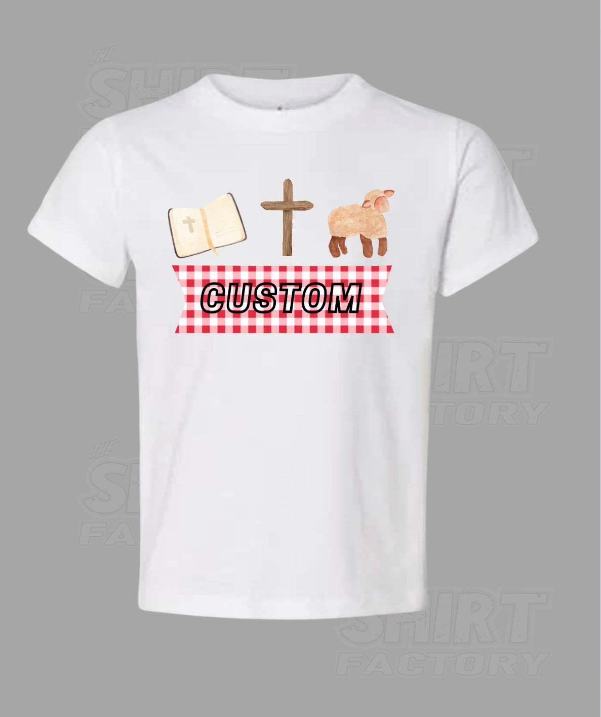 Bible Sheep and Cross Customizable Tee