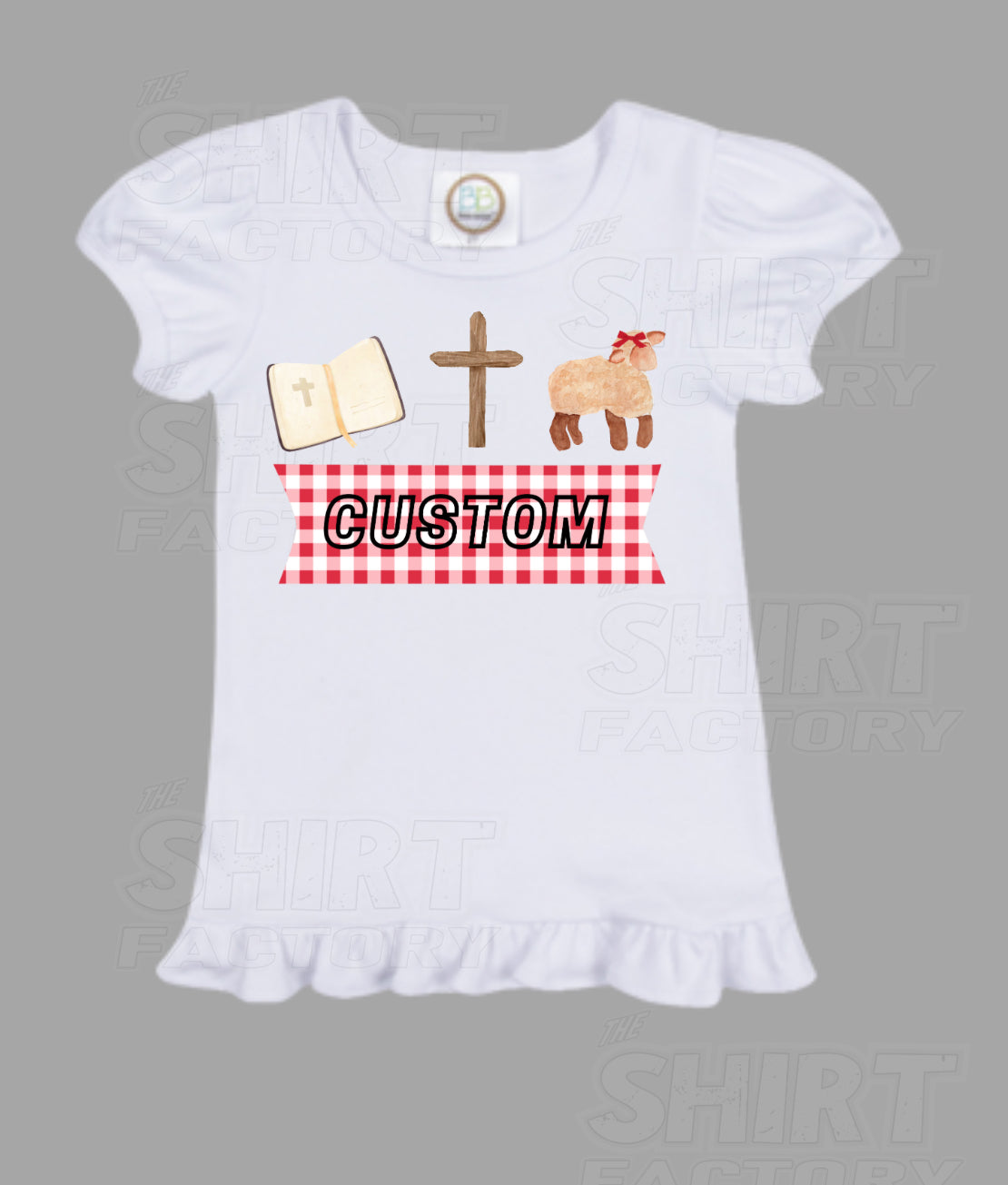 Bible Sheep and Cross Customizable Tee