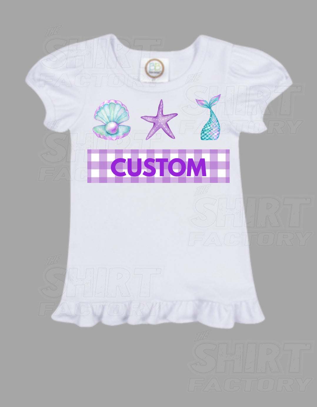 Girls Mermaid Customizable Tee