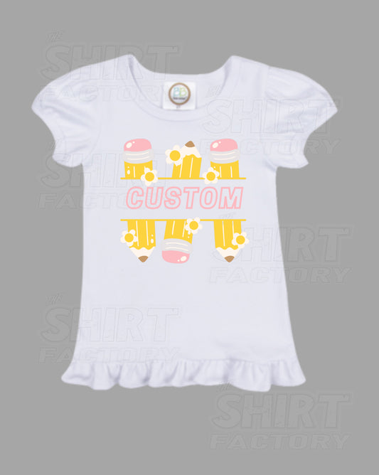 Girls Pencil Customizable Tee