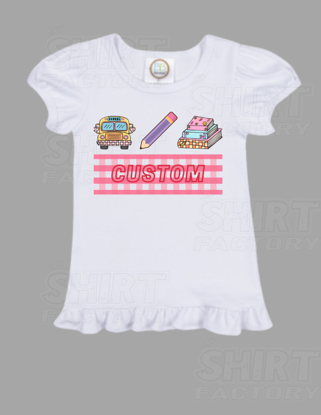 Girls Back to School Customizable Tee