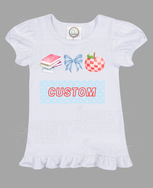 Girls School Days Customizable Tee